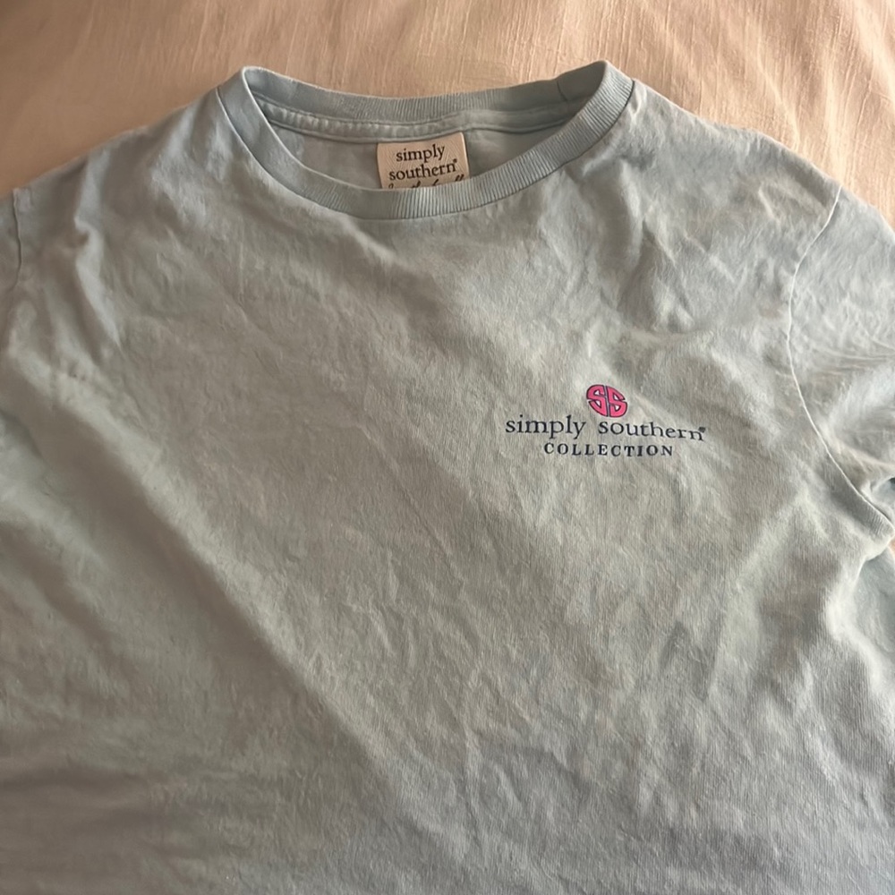 simply southern kids shirt with a tiny stain on the back